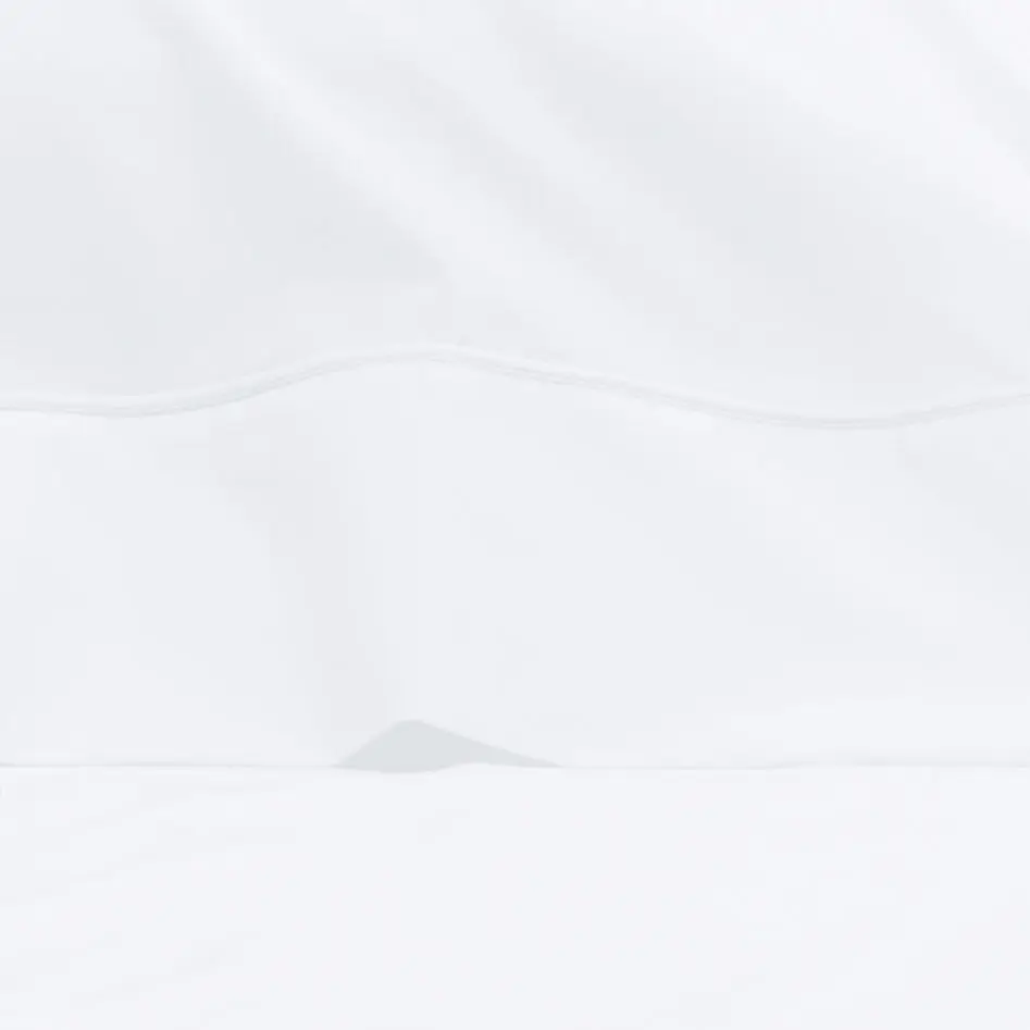 Bright White 400 Thread Count Percale Cotton Flat Sheet
