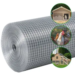 23 Gauge Hardware Cloth, 1/4 inch Chicken Wire Fence, Galvanized Welded Cage Wire Mesh Roll Supports Poultry Netting Cage Fence