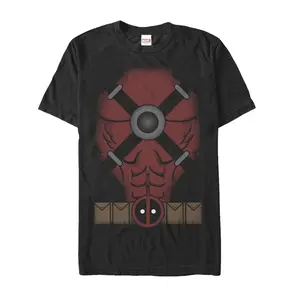 Men's Marvel Halloween Deadpool Cartoon Costume T-Shirt