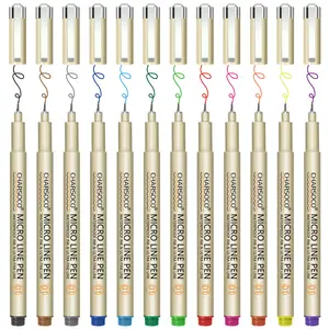 CHARSOCO01 Micro Pen, Fine Point Pen , Waterproof Archival Ink, 0.25mm Fineliner Ink Pens for Artist Illustration, Sketching, Anime, Manga, Technical Drawing and Scrapbooking