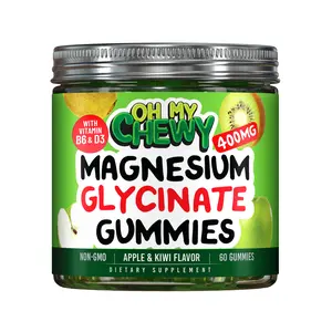 Center-Filled Magnesium Glycinate Gummies 400mg – High-Absorption  – Vegan, Pectin-Based, Non-GMO Healthcare Dietary outdoorfun Multivitamin For Stress Menopause Supplement