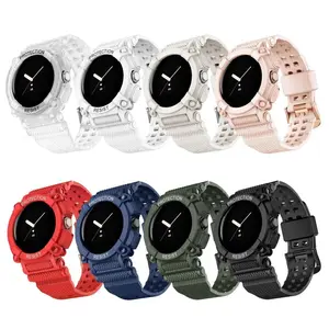 Shockproof Silicone Unibody Strap with Case for Google Pixel Watch 1/2