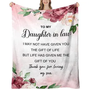 Daughter in Law Gifts - Daughter in Law Birthday Gifts - Gifts for Daughter in Law, Daughter in Law Gifts from Mother in Law, Daughter in Law Gifts for Christmas, Daughter in Law Blanket, 60"x50"