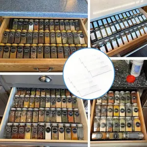 4pcs Acrylic Kitchen Spice Organizer and Storage Rack, Drawer Jewelry Holder, Ladies Makeup Cabinet, Staircase Condiment Canister Rack