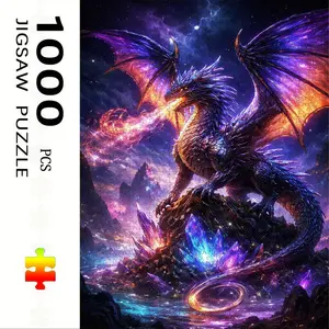 1000 Piece Crystal Dragon Puzzle, Large Adult Family Interactive Toy, DIY Home Decor Brain Challenge, Festive Gift, Durable Puzzle