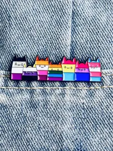 Cute Cartoon Cat Design Brooch, Fashion Brooch for Women & Men, Enamel Pin Hat Pins Suitable for Backpacks, Jeans, Scarves, Hats Decoration, Fashion Accessory