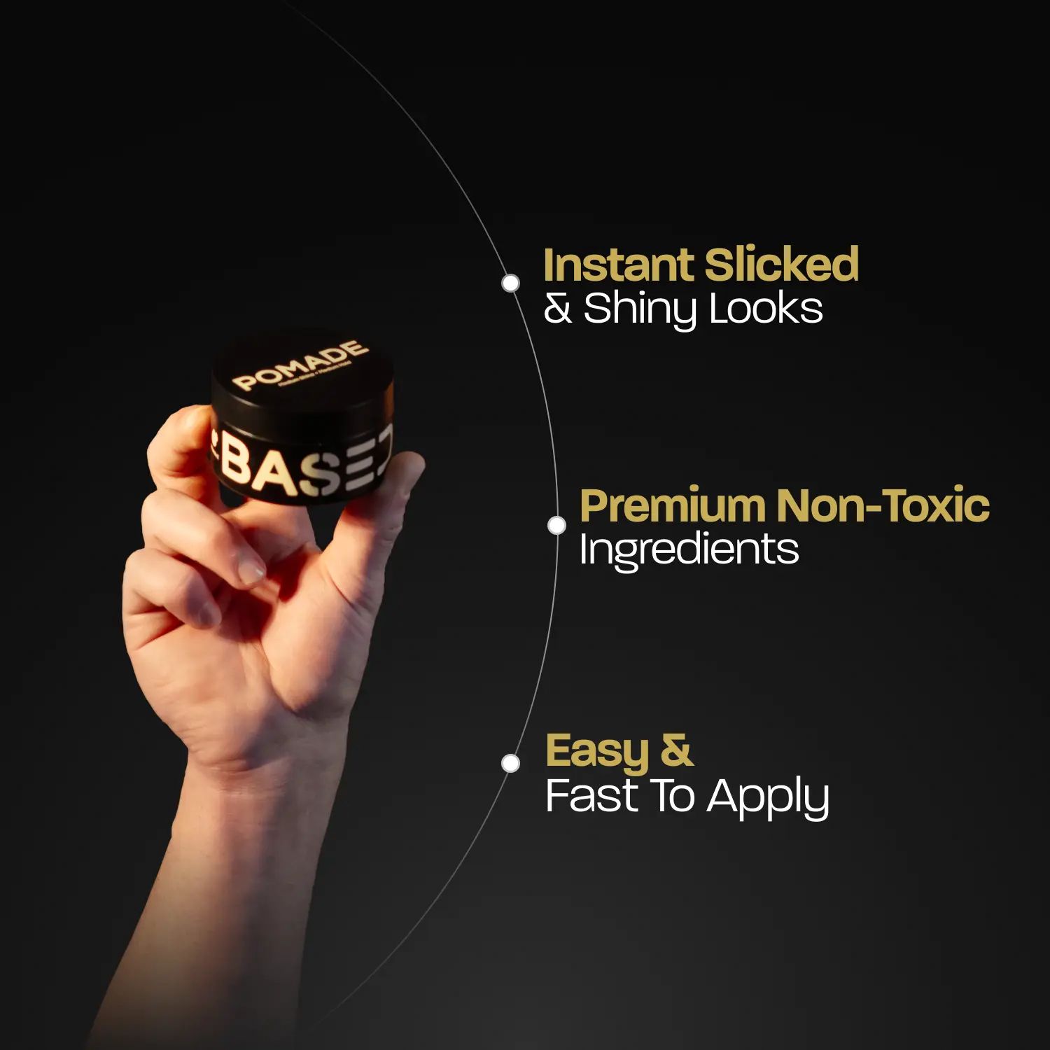 BASED Pomade | Medium Hold & Medium Shine | Simple, Effective, BASED. BASED Pomade | Medium Hold & Medium Shine | Simple, Effective, BASED.