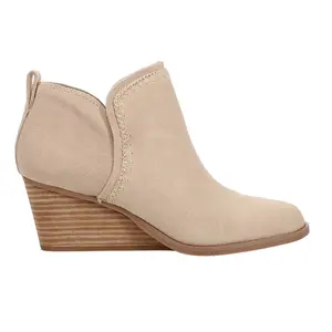 TOMS Womens Kaia Round Toe  Casual Boots Ankle Mid Heel 2-3" - Beige