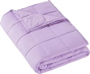 Weighted Blanket for Adults  Size 15 lbs, Cooling Blanket for Hot Sleepers, Machine Washable Soft Bed Blanket with  Glass Beads, 60''x80'' 15 Pounds Purple