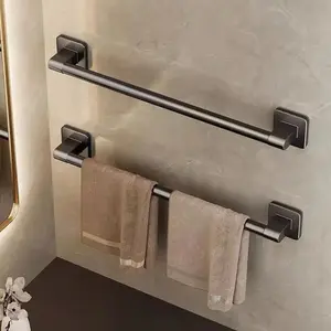1PC Towel Rack, Bathroom Perforated Suction Cup, Wall Mounted Storage Rack, Toilet Storage, Bathroom Towel Rod, Bathroom Accessories