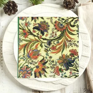 10/20pcs 33cm 2Layer Holiday Party Colored Napkins Bohemian Style Disposable Tissue Placemats DIY Decoupage Paper
