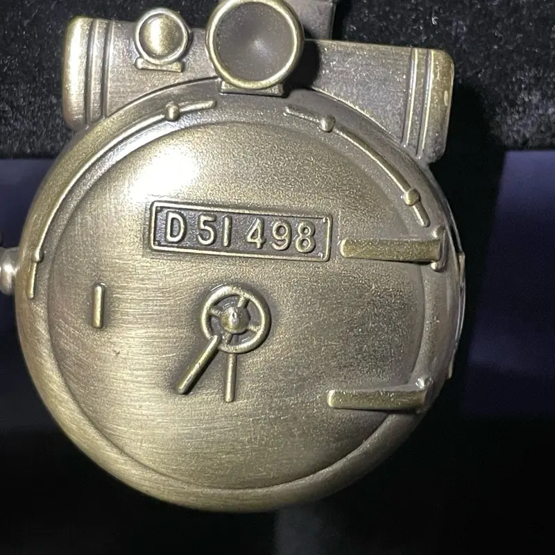 Vintage Bronze D51 498 Steam Train Boiler Door Pocket Watch