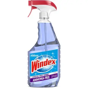 Windex Glass and Window Cleaner Spray Bottle, Ammonia Free, Packaging Designed to Prevent Leakage and Breaking, Surface Cleaning Spray, Crystal Rain Scent, 23 Fl Oz