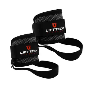 LiftTech Ankle Straps (Pair) for Glute Kickbacks & Cable Machine Workouts – Padded with Extra Foot Strap for Secure Leg Day Training