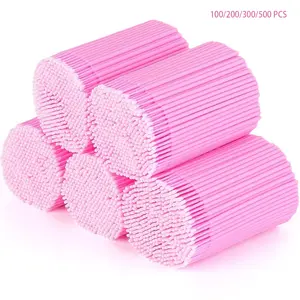 ✨【100/200/300/500 Pieces Disposable Micro Eyelash Brushes】2mm Precision Mascara Cotton Swabs | Multi-Purpose Makeup Tools for Eyelash Extension & Facial Makeup Cleaning