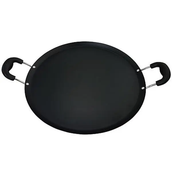 Zadora 14" 1.2mm Carbon Steel Nonstick Comal with Handle - Red