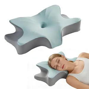 Memory Foam Cervical Pillow for Neck Support, Ergonomic Contour Bed Pillow with Cooling Breathable Washable Cover, Orthopedic Neck Support Pillow for Side, Back and Stomach Sleepers, 23.6*15*5.5in