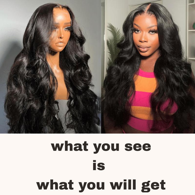 [30inch=$86] 5x5 Glueless Wig Body Wave 100% Human Hair Wigs Wear and Go Wigs Natural Black, 5x5 Pre-Cut HD Lace Closure Wig Pre-Plucked Hairline, Affordable Human Hair Wigs For Black Women