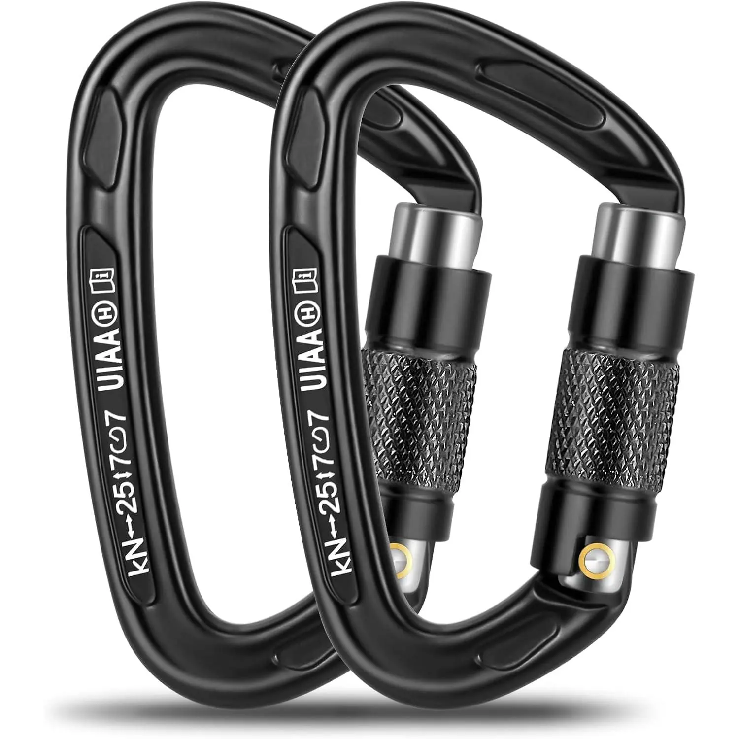 T-Fly Auto Locking Climbing Carabiner Clips 25KN (5620 lbs), Heavy Duty Carabiners for Rock/Ice Climbing, Rappelling, Rescue, Hammocks 3.9" Large Size (2pack)