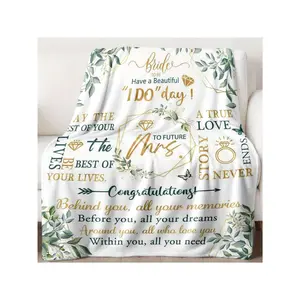 1pc Bride Blanket Gifts, Bridal Shower Gifts From Friend Mom, Bride To Be Gifts, Bachelorette Gifts Bride, Wedding Gifts, Engagement Decorations, Local Warehouse, Birthday Mother's Day Size