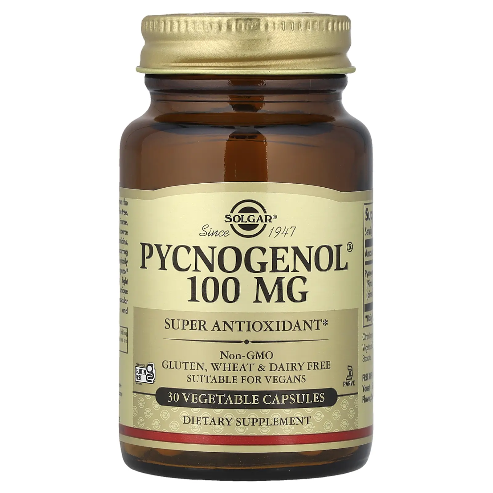 Solgar Pycnogenol, 100 mg, 30 Vegetable Capsules