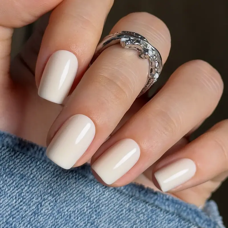 Chic Mickey Gray Press-On Nails | CurvLife Nail | 30pcs Short Squoval Fake Nails | Glossy Finish with Soft Gray Shade | Easy to Apply, Comfortable Fit & Long-Lasting Hold | Great for Daily Errands, Office Hours, Casual Dinners & Semi-Formal Occasions