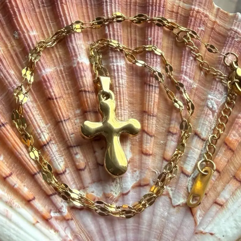 Bubble Cross Necklace