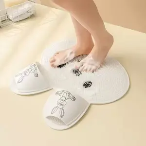 Bathroom anti-slip mat - multi-functional suction cup foot cleaner, promotes foot acupoint massage, with a back brush head for foot scrubbing, bottom suction cups, can be attached to the wall, essential for the bathroom