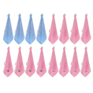 16 Pcs Premium Cotton Towels for Kids, Ultra Soft & Highly Absorbent, Multicolor Hand & Face Towels Ideal for Bathroom, Shower and Daily Cleansing