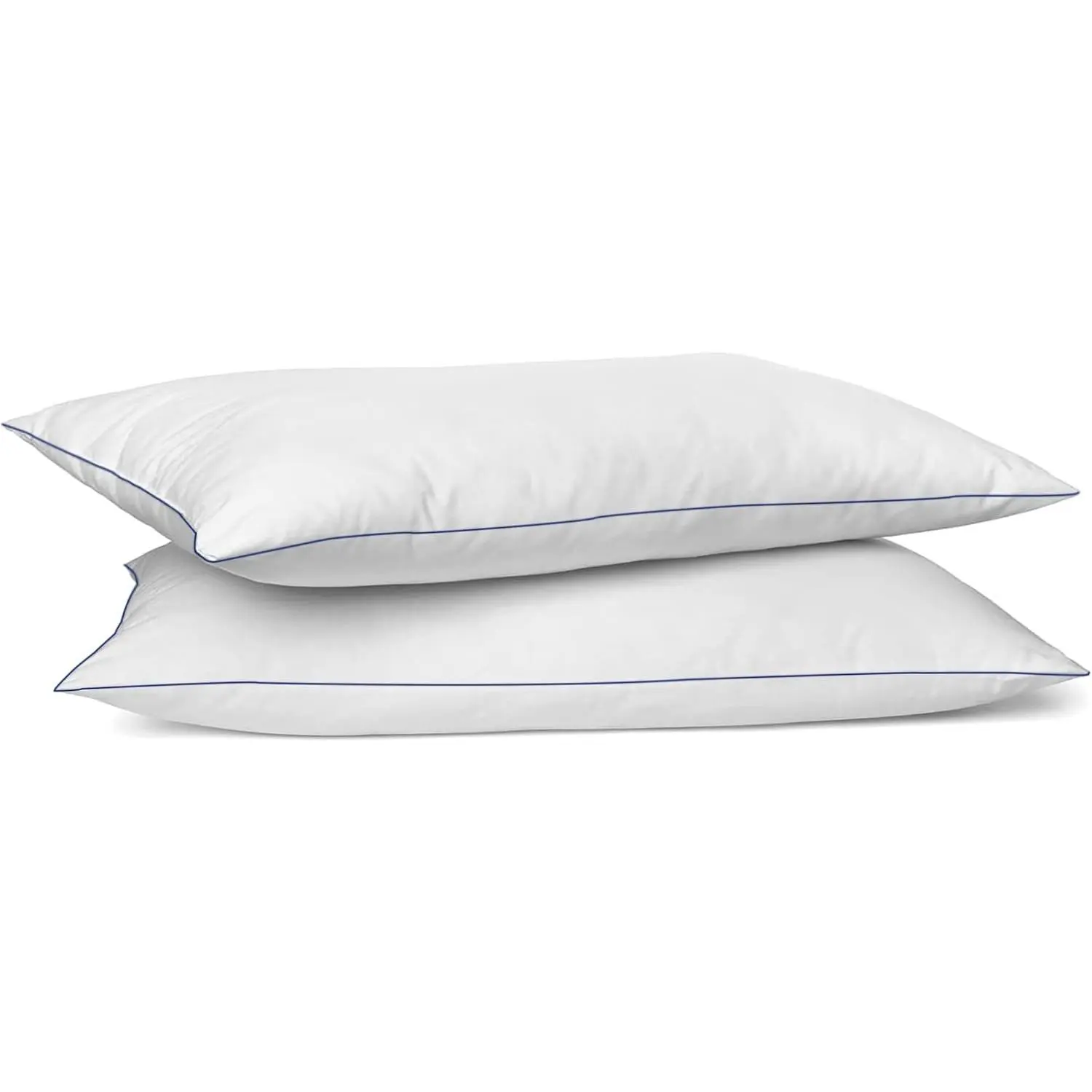 Flat Soft Thin Pillows  Size Set of 2 Pack Bed Pillow with Down Alternative Fill for Side   Sleepers, 20x30 Inches, White