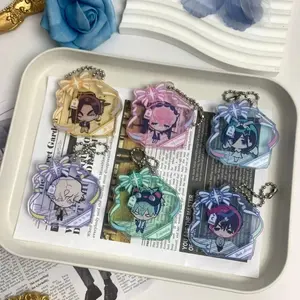 Anime Game ALIEN STAGE Keychain  Ivan Till Sua Mizi Colored Window Acrylic Pendant  Keychain Backpack Decor