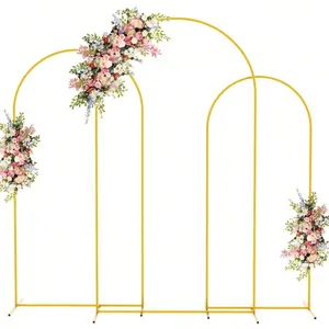 Wedding Arch Backdrop Stand, Metal Arch Frame with Cloth Cover, Backdrop Stand Covers, Multiple Sizes for Weddings, Bridal Showers, Birthdays, Valentine's Day, Party Decoration Supplies