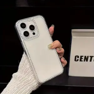 Phone Case for iPhone 17/16/15/14 Plus/13/12 Pro Max Case Clear Bling Diamond 3D Rhinestone Cute for Women Girls Girly Case Glitter Shiny Sparkle Gem Design Soft Silicone Luxury Fashion Protective Phone Cases for iPhone 17 Pro Max
