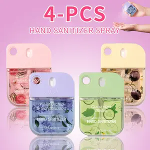 Wish 1.2 fl oz Hand Sanitizer Fragrance Spray Portable Hydrating Mini Perfume Fresh Fruity Scent Leaves Hands Cleaning Hydrated Delicately Scented No Rinse Travel Size for All Ages Ideal for Outdoor Activities Holidays & Gifting Skin Care Aroma