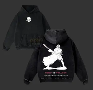 Helldivers 2 - Spill Oil Oversize Unisex Washed Hoodie & T-Shirt, Double Printed Streetwear Game Merch Gift For Fan Menswear Oversized Top Casual Trendy T-Shirts graphic tee