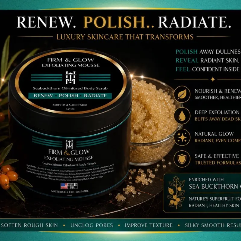 8ozFirm & Glow Exfoliating Mousse Seabuckthornoil Body Scrub
