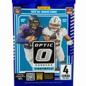 Panini NFL 2025 Donruss Optic Blaster Packs Single Pack - 2025 NFL Optic Blaster - 4 Cards Per Pack - RIP AND SHIP ONLY!