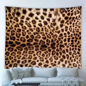 African Leopard Print Hippie Big Tapestry Wild Animal Retro Theme Background Wall Hanging Living Room Bedroom Blanket Home Decor
