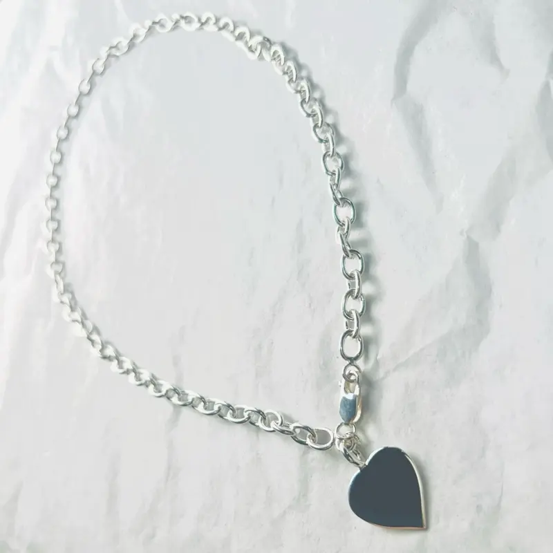 Bello, tierno y elegante collar diseño corazón, inspiración TIFF 18” Plata italiana 925. Excelente  diseño para regalo en cualquier ocasión.
