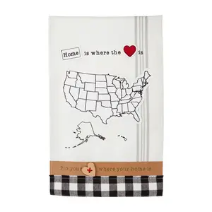 Mud Pie Home Heart Hand Towel