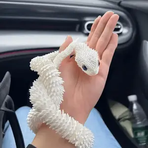 3D Printed Snake Night Light,Adjustable Joints, Fun Lighted Desk Decoration for Adults and Kids, Unique Gift Choice