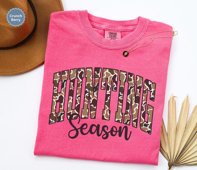Comfort Colors Camo Hunting Season Shirt for Women Hunting Wife Shirt, Camouflage Wifey Tshirt, Duck Hunting Shirt, Hunting Tee, Hunting Lover Gift