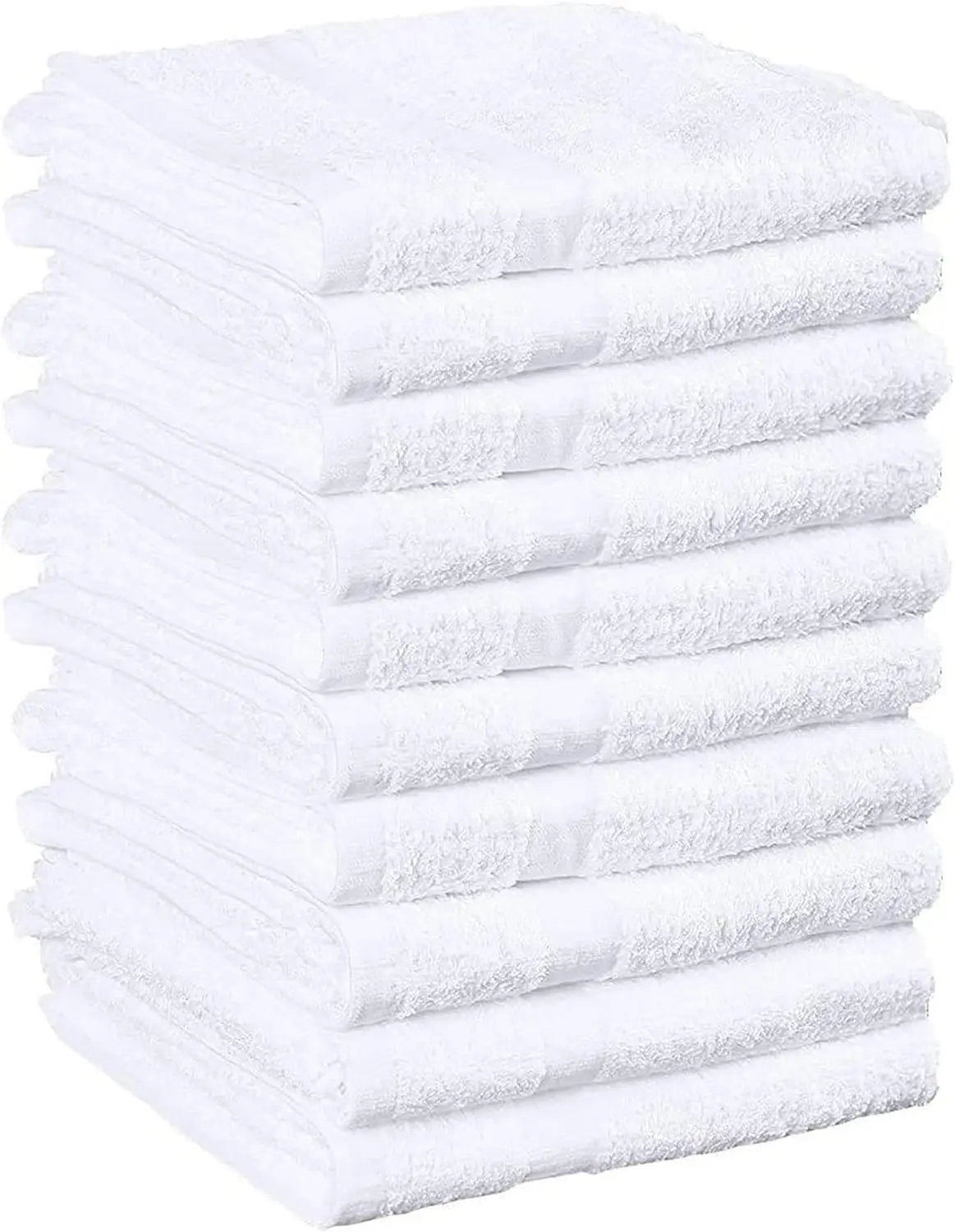 White Salon Towels - 16 x 27 Inch Soft Cotton Hand Towels for Hair Stylists, Barbers & Spas - Quick Dry, Durable Towel for Facial, Pedicure, Manicure & Massage Use - Pack of 12