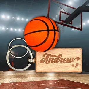 Basketball Personalized Keychain | Custom Keychain | Bag Tag