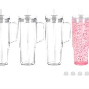 1 customizable 40oz snowglobe tumbler with handle