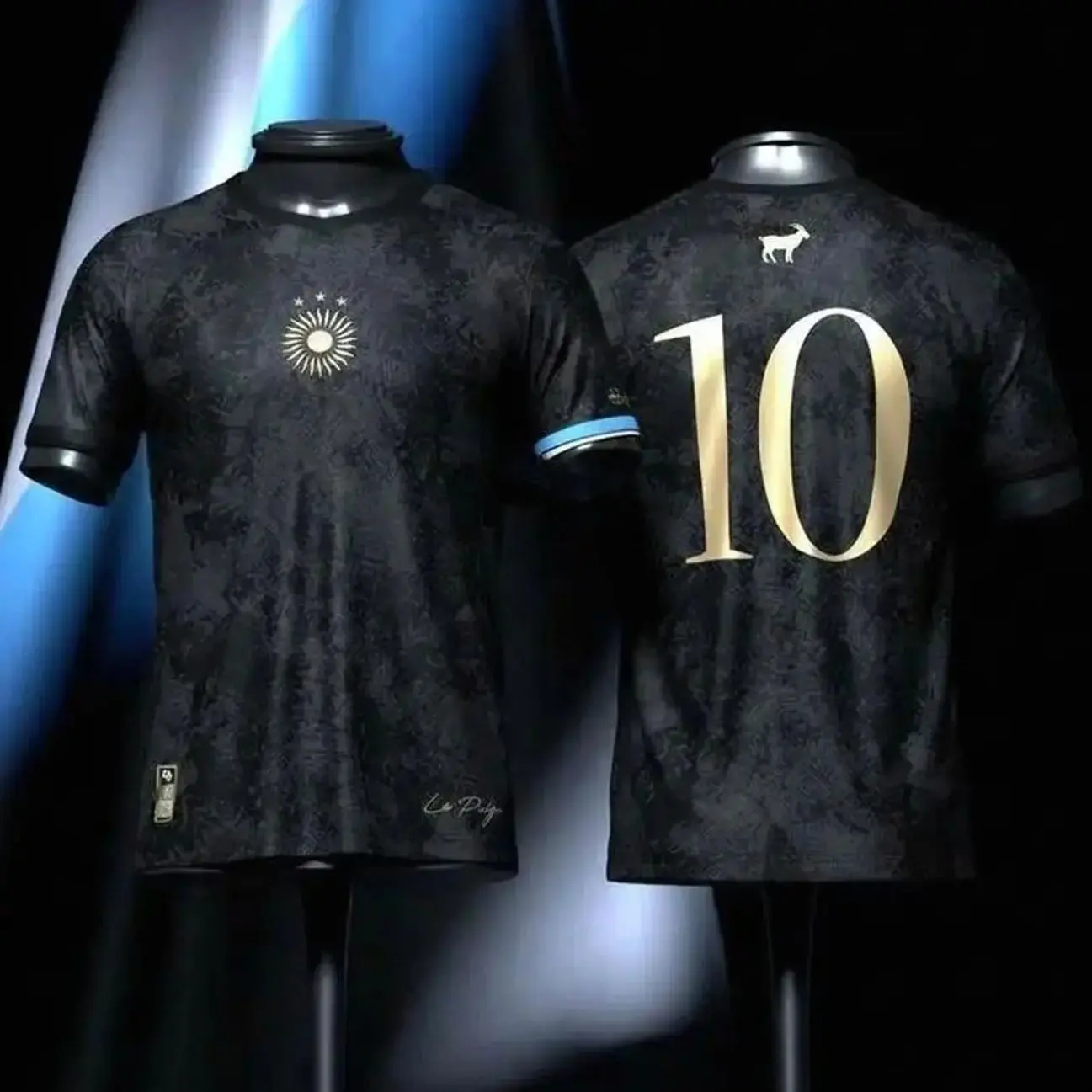 Premium M10 Black Soccer Jersey, El Pulga Inspired #10 Football Shirt, Vintage Streetwear Sports Top, Breathable Athletic Jersey, Game Day Fan Apparel, Gift for Men