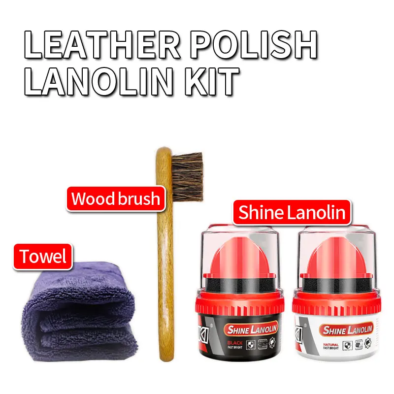 Shoe polish - Black leather care oil - Colorless universal shoe wax - High-grade sheep oil conditioner - Leather shoe polish - Shoe polishing