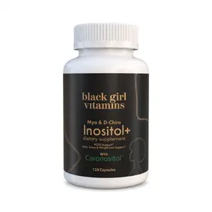 Black Girl Vitamins Inositol Supplement, 2000mg Myo + 50mg D-Chiro, Vegan Capsules to Support Hormone Balance, Healthy Ovarian & Menstrual Wellness, 60 Count Healthcare