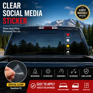 Custom Social Media Username Vinyl Decal for Cars, Mirrors & Glass