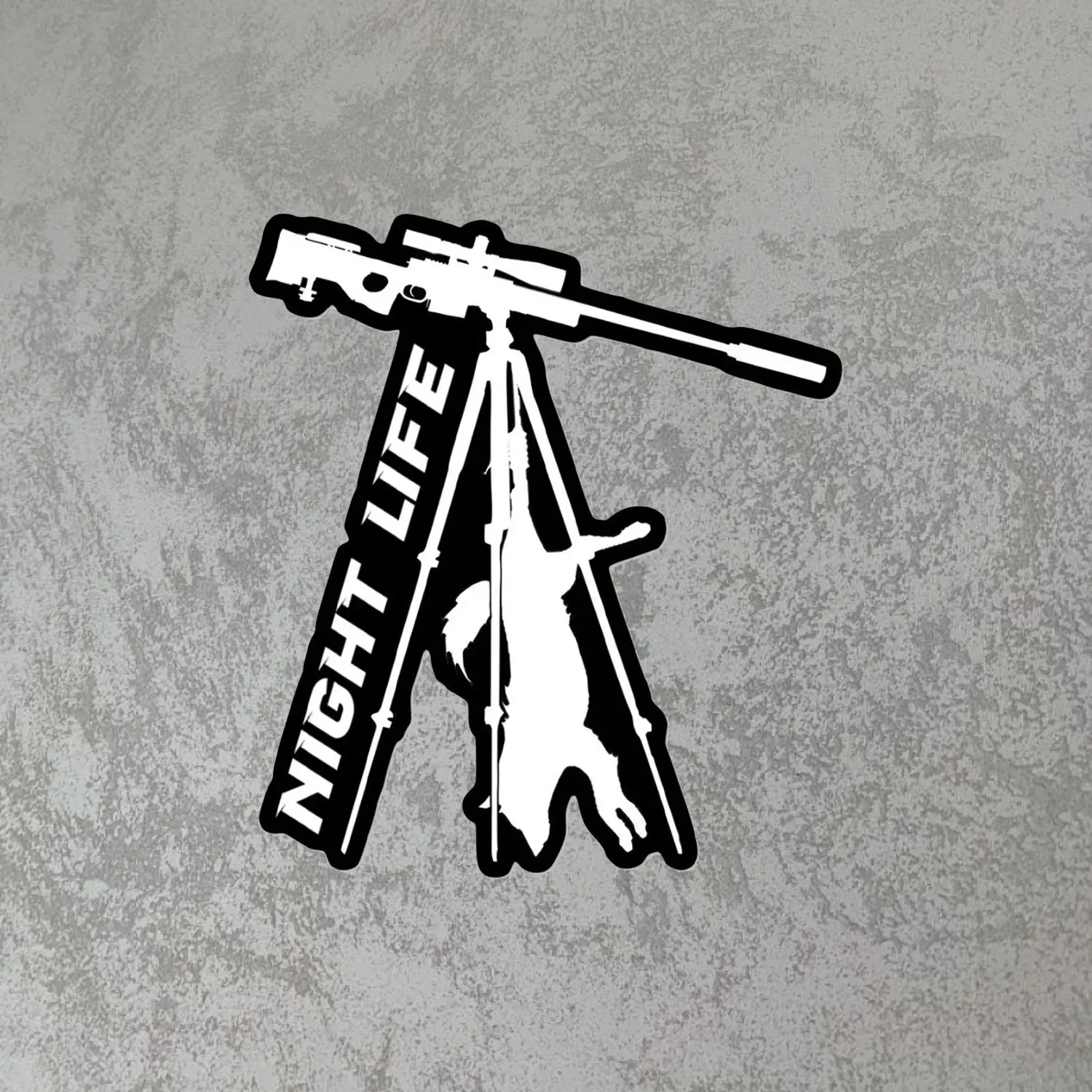 Night Life Thermal Night Vision Predator Hunter Sticker Hunting Decal Waterproof Vinyl Sticker for Truck Car Laptop Water Bottle Coyote Hunting Gift Outdoor Decor